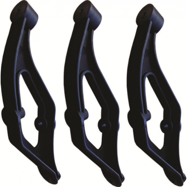 CONJUNTO SUPORTE QUEBRA-SOL ACCELO INJ PRETO FOSCO...